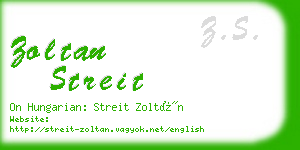 zoltan streit business card